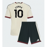 Manchester United Matheus Cunha #10 Tredje Tröja Barn 2026-27 Kortärmad (+ Korta byxor)